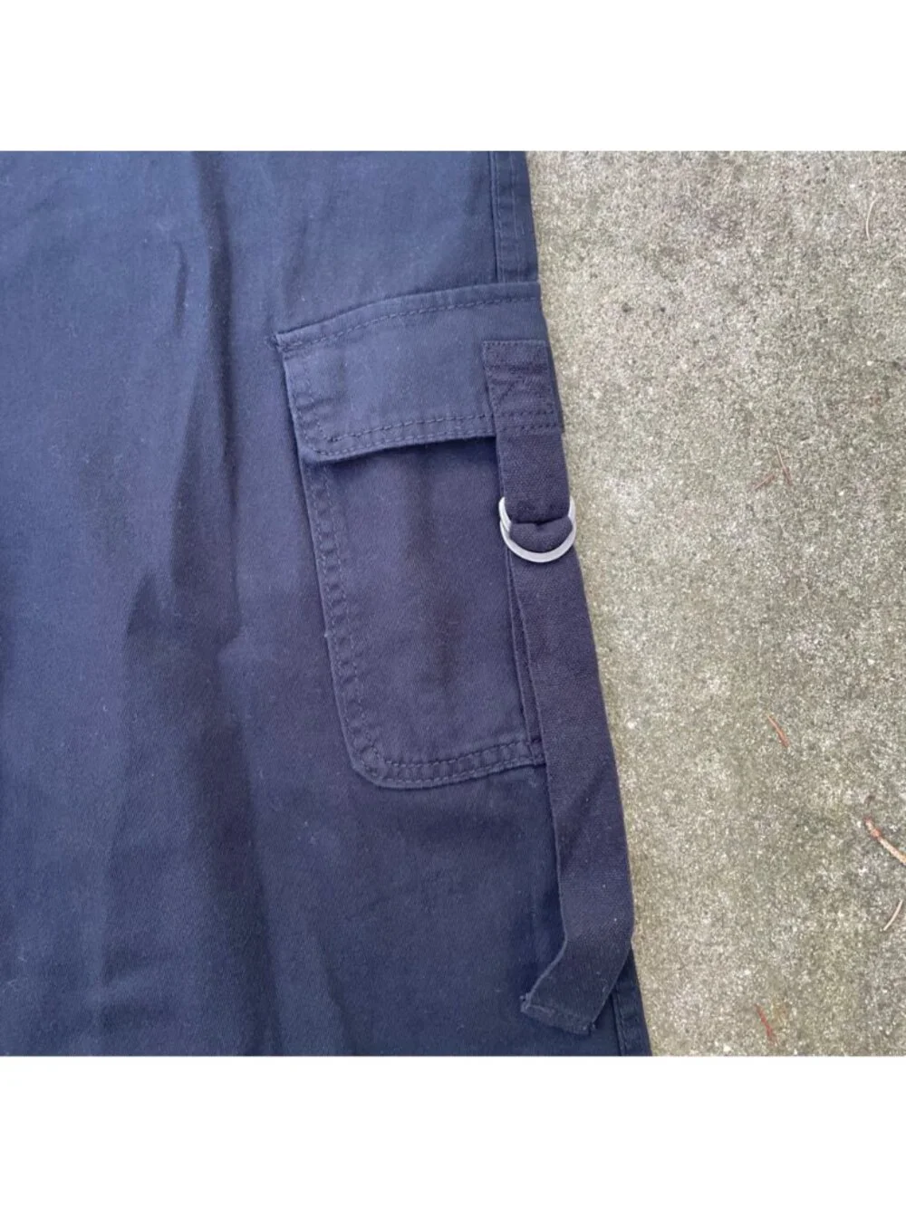 Tinseltown Black Cargo Pants Womens 7 9 M Wide Leg Baggy Y2K Utility 100% Cotton